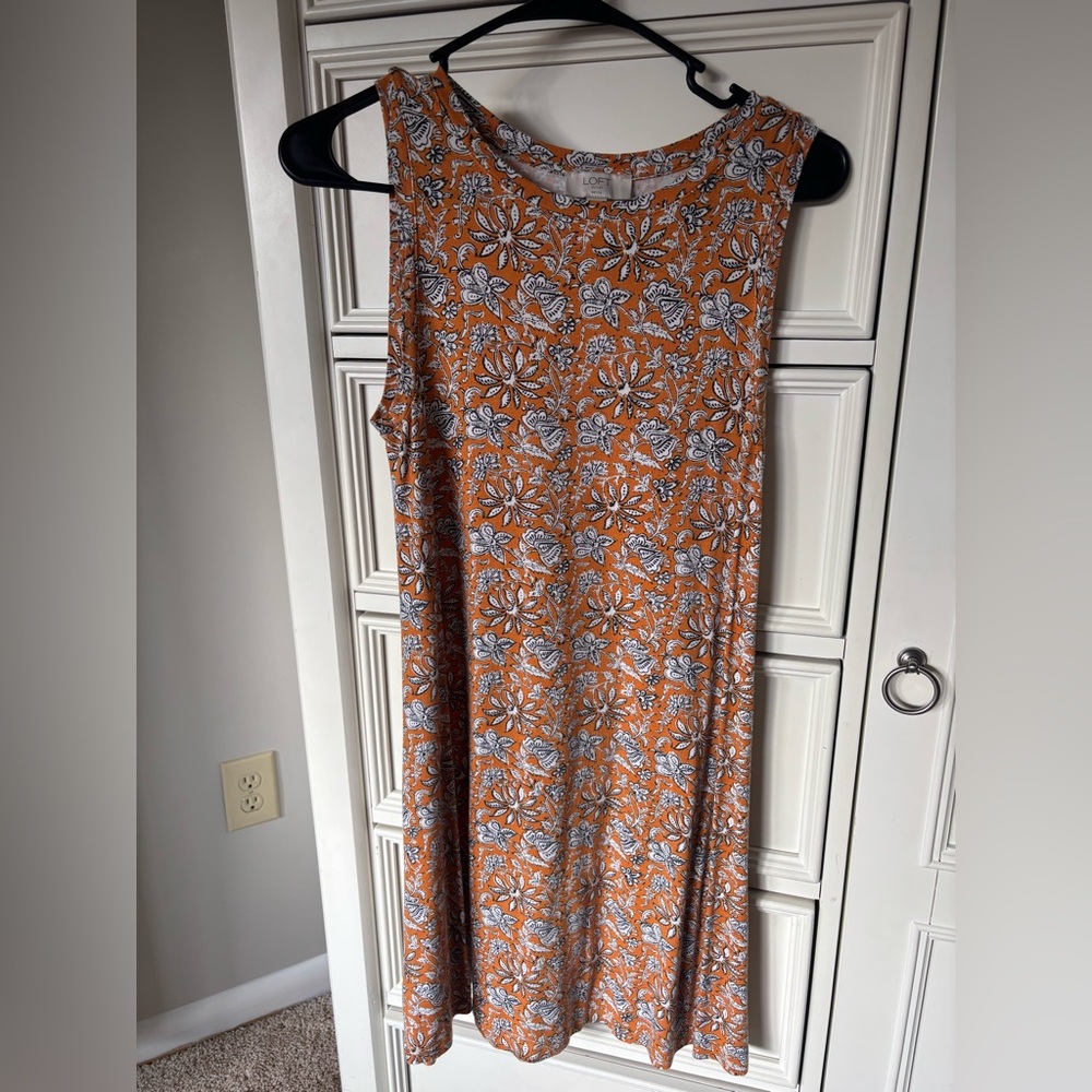 LOFT Floral Midi Dress